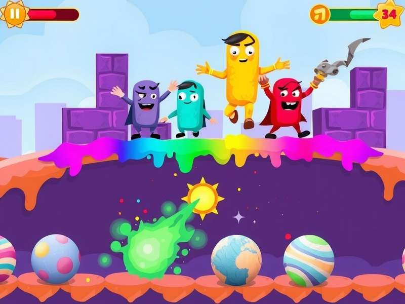 Dye Dash Journey gameplay screenshot showing colorful characters and environments
